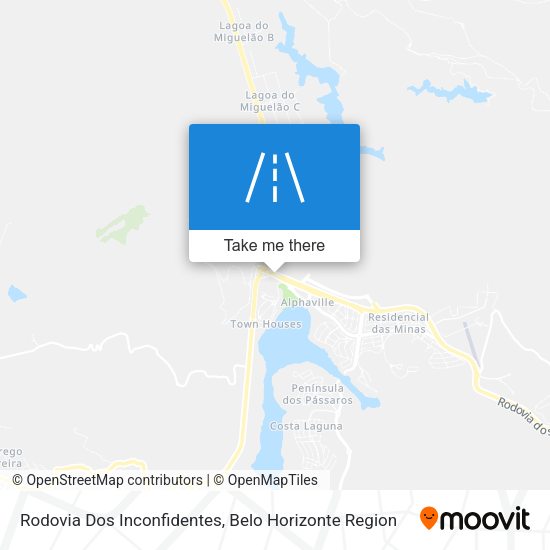 Rodovia Dos Inconfidentes map