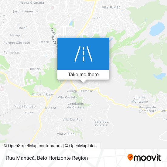 Rua Manacá map