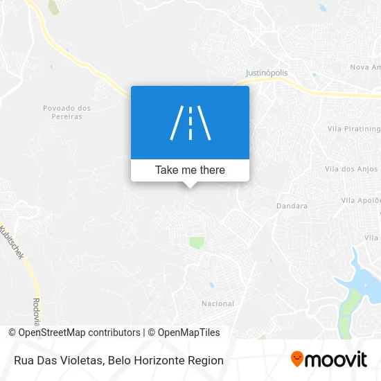 Rua Das Violetas map