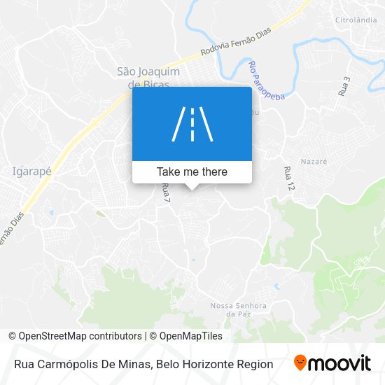Rua Carmópolis De Minas map