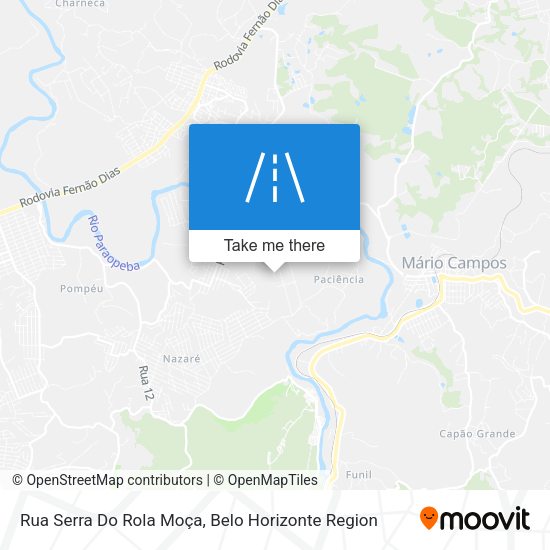 Rua Serra Do Rola Moça map
