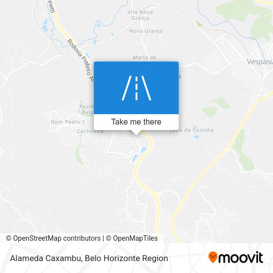 Alameda Caxambu map