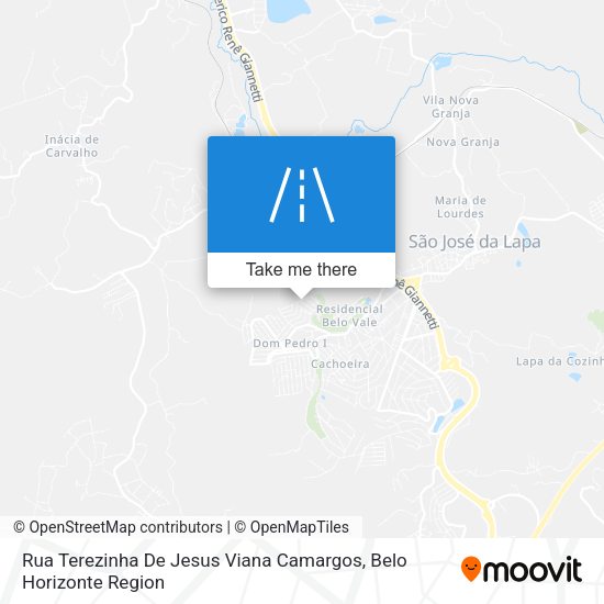 Rua Terezinha De Jesus Viana Camargos map