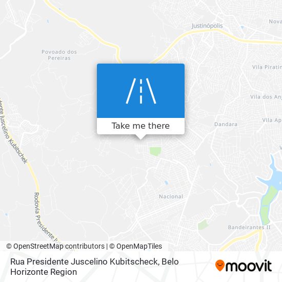 Mapa Rua Presidente Juscelino Kubitscheck