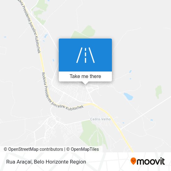 Rua Araçaí map