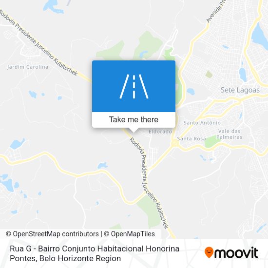 Rua G - Bairro Conjunto Habitacional Honorina Pontes map