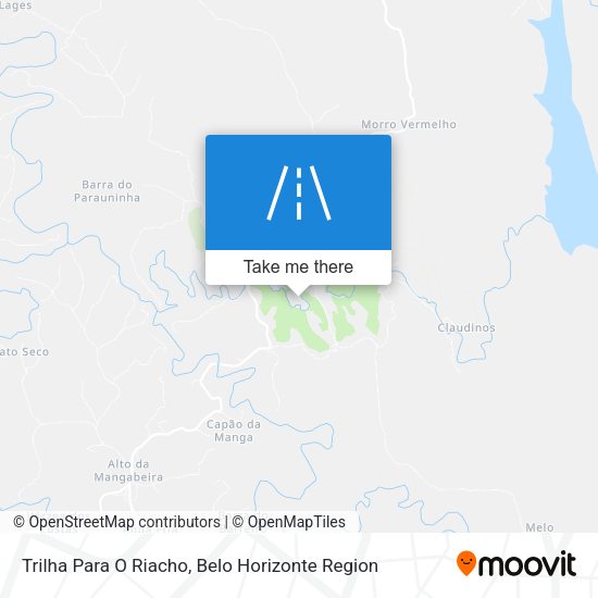 Trilha Para O Riacho map