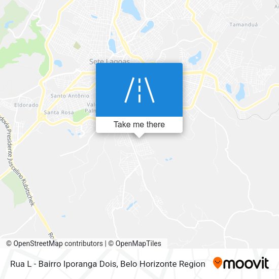 Rua L - Bairro Iporanga Dois map