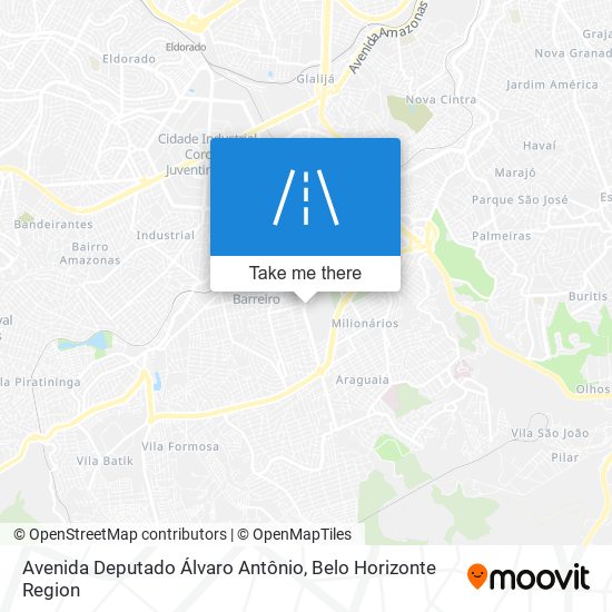 Mapa Avenida Deputado Álvaro Antônio