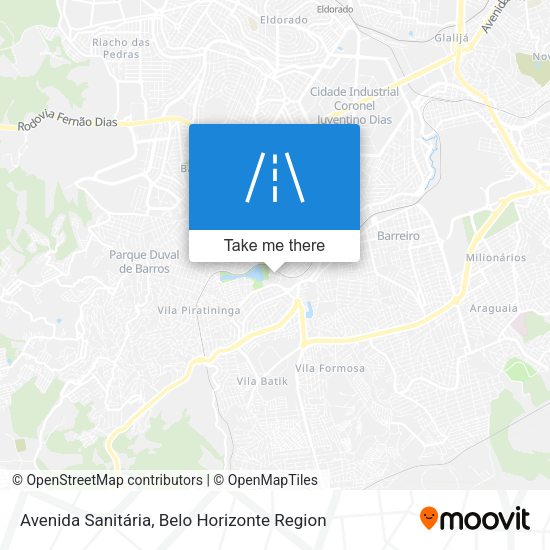 Avenida Sanitária map