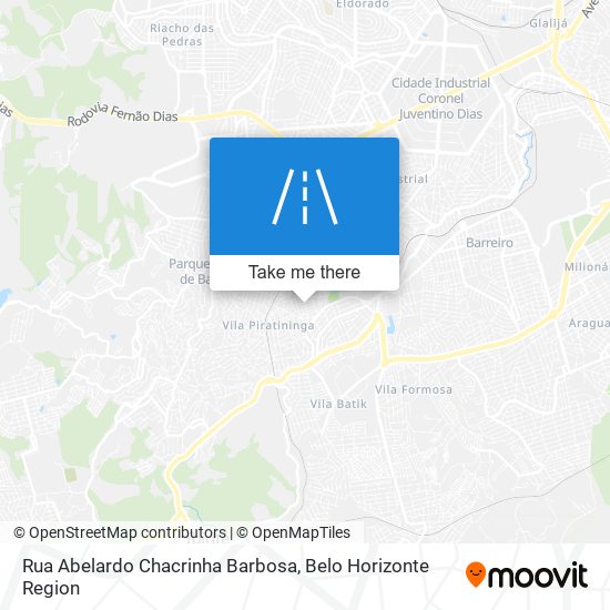 Mapa Rua Abelardo Chacrinha Barbosa