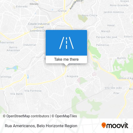 Rua Americanos map