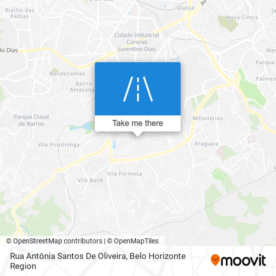 Mapa Rua Antônia Santos De Oliveira