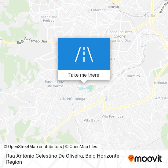 Rua Antônio Celestino De Oliveira map