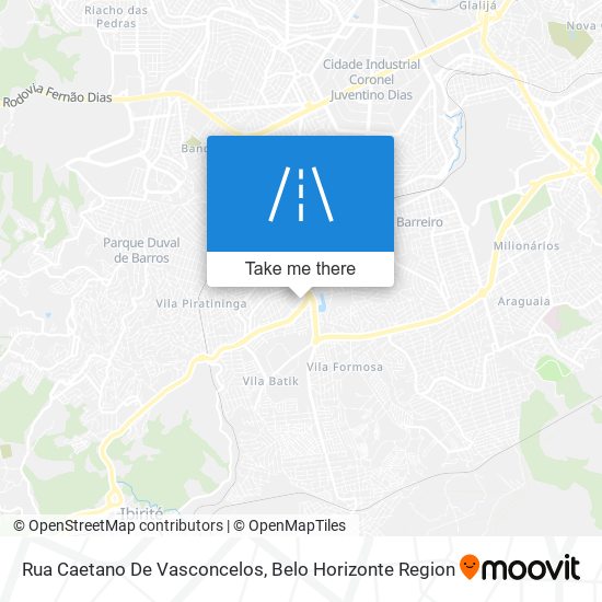 Rua Caetano De Vasconcelos map