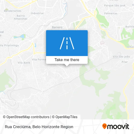 Rua Creciúma map