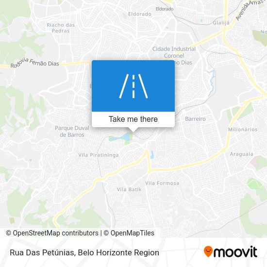 Rua Das Petúnias map