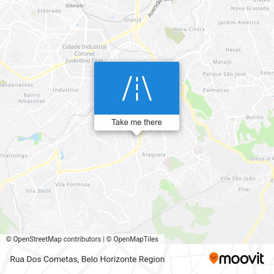 Rua Dos Cometas map