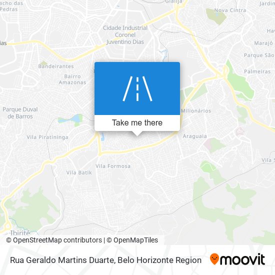 Mapa Rua Geraldo Martins Duarte