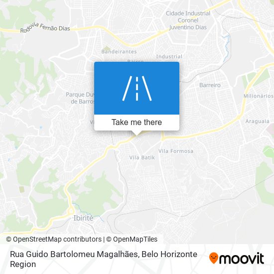 Rua Guido Bartolomeu Magalhães map