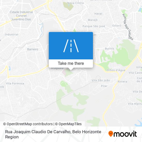 Mapa Rua Joaquim Claudio De Carvalho