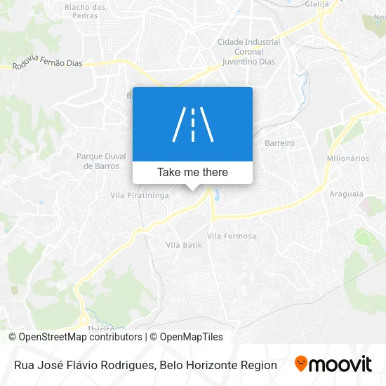 Rua José Flávio Rodrigues map