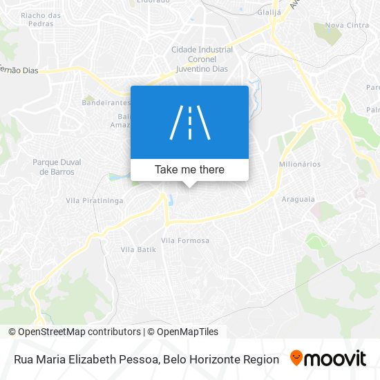 Mapa Rua Maria Elizabeth Pessoa