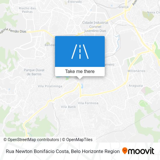 Rua Newton Bonifácio Costa map