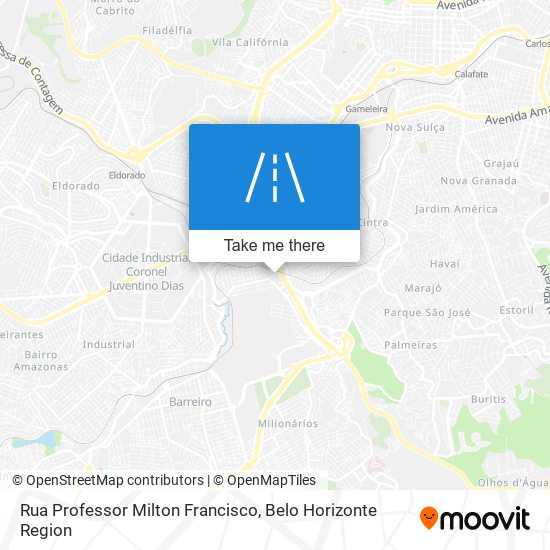 Mapa Rua Professor Milton Francisco