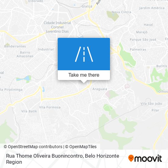 Mapa Rua Thome Oliveira Buonincontro