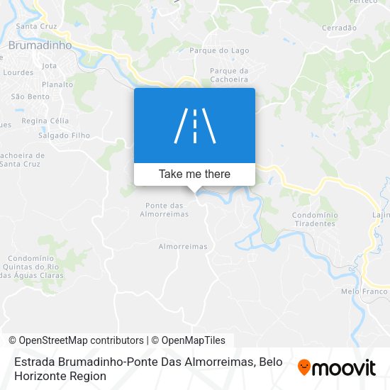 Estrada Brumadinho-Ponte Das Almorreimas map