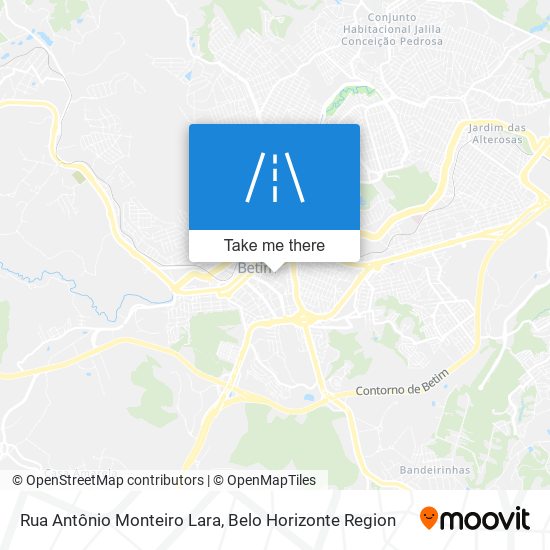 Rua Antônio Monteiro Lara map