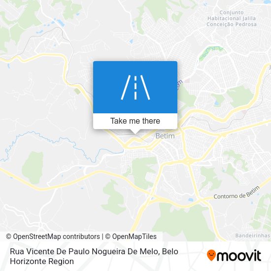 Rua Vicente De Paulo Nogueira De Melo map