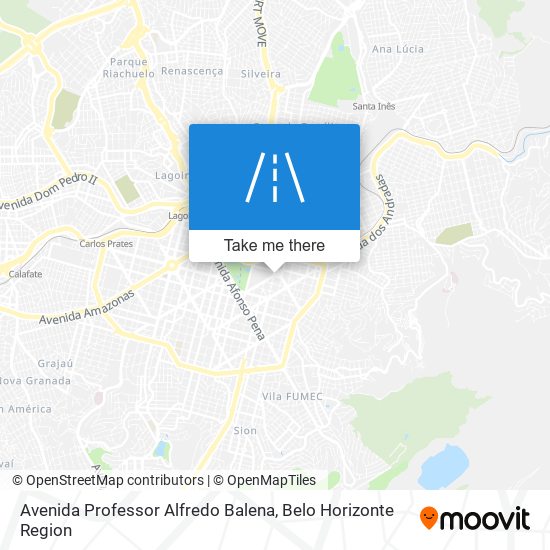 Mapa Avenida Professor Alfredo Balena