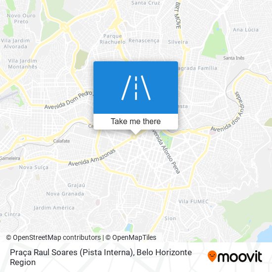 Praça Raul Soares (Pista Interna) map