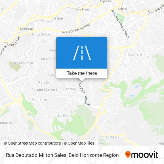 Mapa Rua Deputado Milton Sales