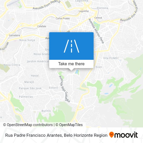 Rua Padre Francisco Arantes map
