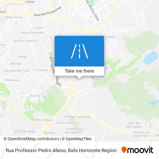 Mapa Rua Professor Pedro Aleixo