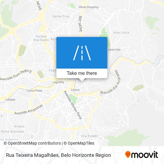 Mapa Rua Teixeira Magalhães