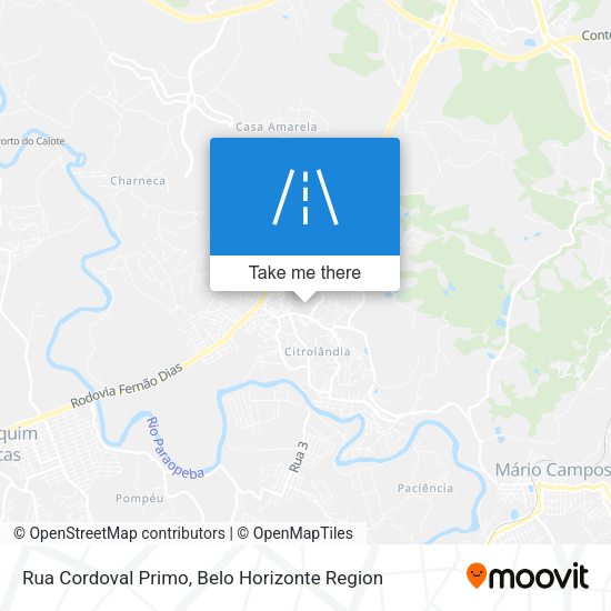 Rua Cordoval Primo map