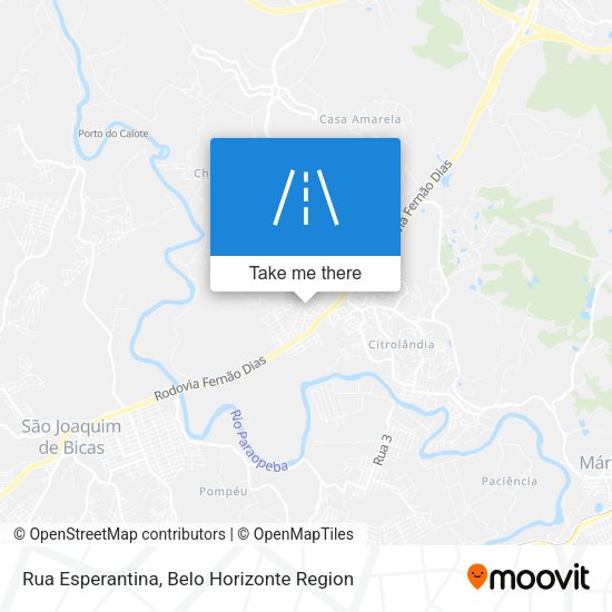 Rua Esperantina map