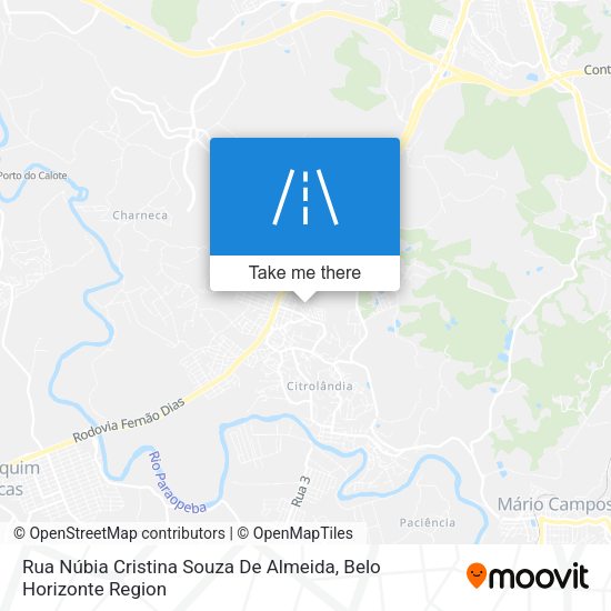 Rua Núbia Cristina Souza De Almeida map