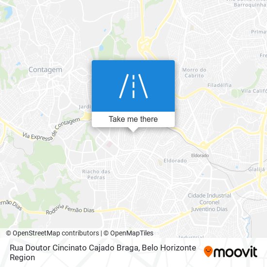 Mapa Rua Doutor Cincinato Cajado Braga