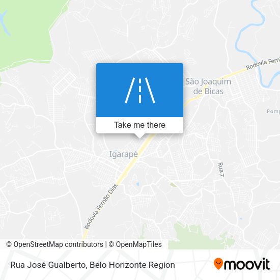 Rua José Gualberto map