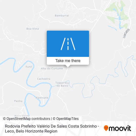 Rodovia Prefeito Valério De Sales Costa Sobrinho - Leco map