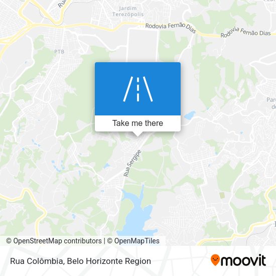 Rua Colômbia map