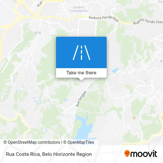 Rua Costa Rica map