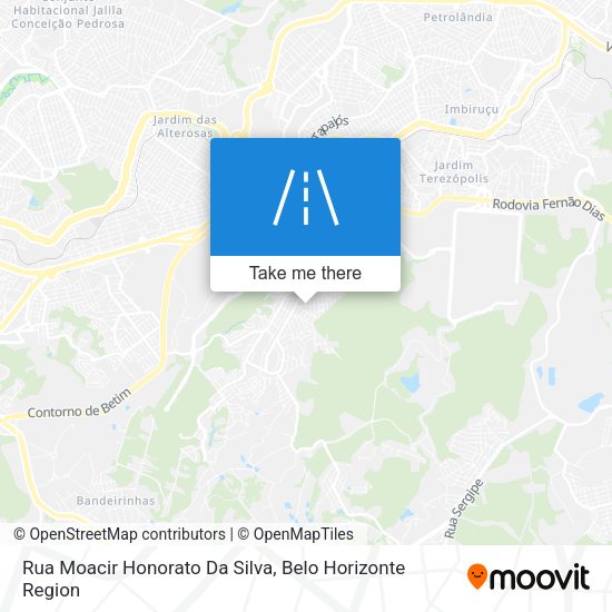 Rua Moacir Honorato Da Silva map