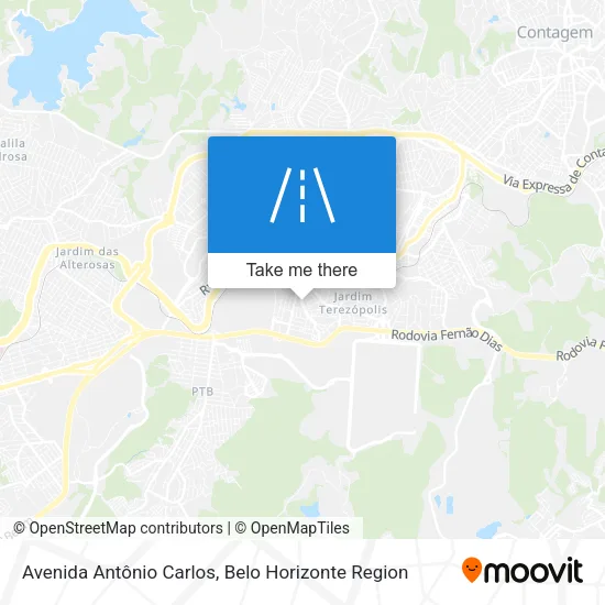 Avenida Antônio Carlos map