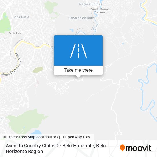 Mapa Avenida Country Clube De Belo Horizonte